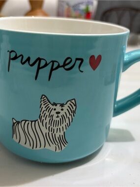 Opalhouse Turquoise and White Stoneware Mug